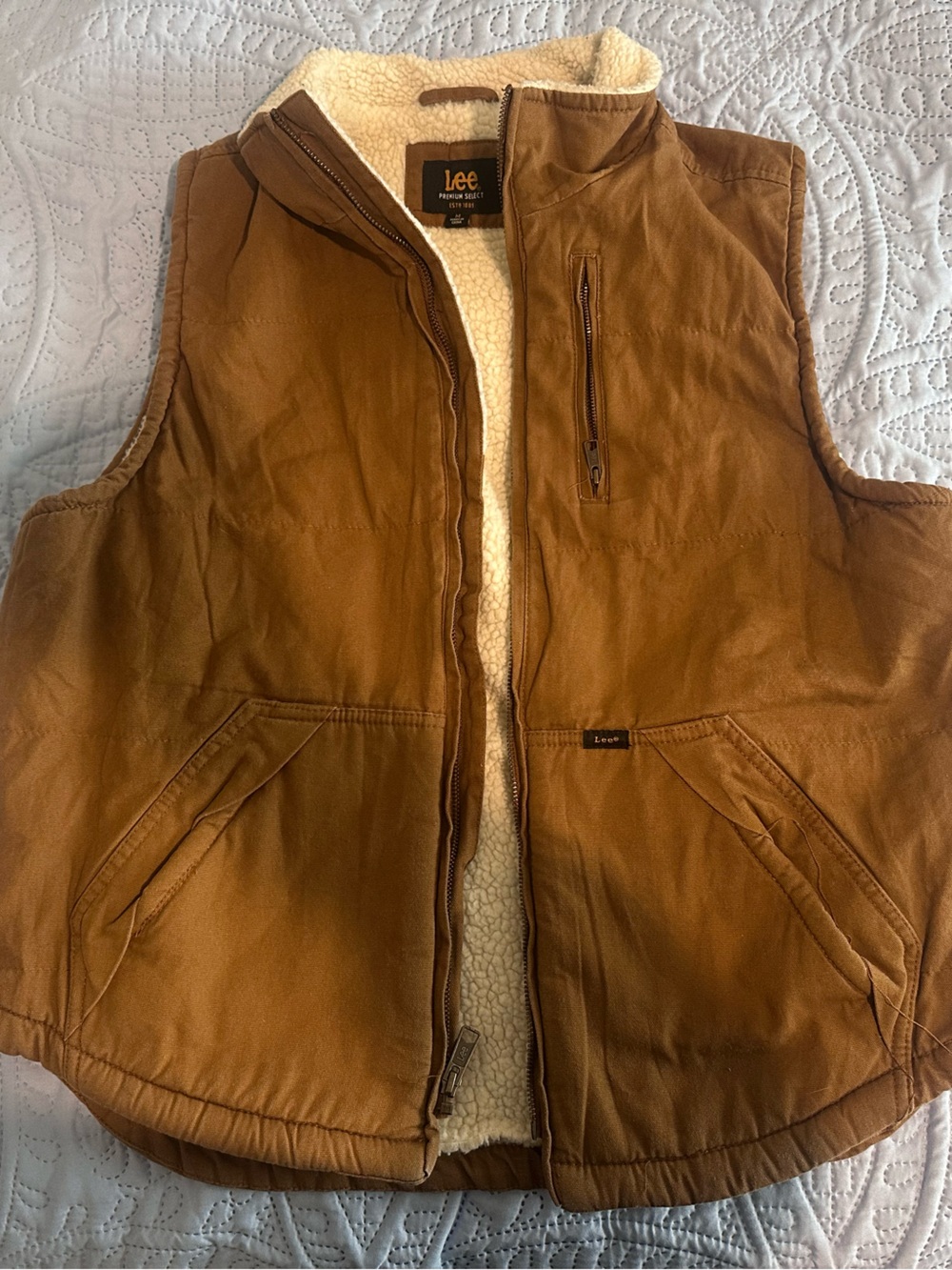 Lee Brown Sherpa-Lined Workwear Vest